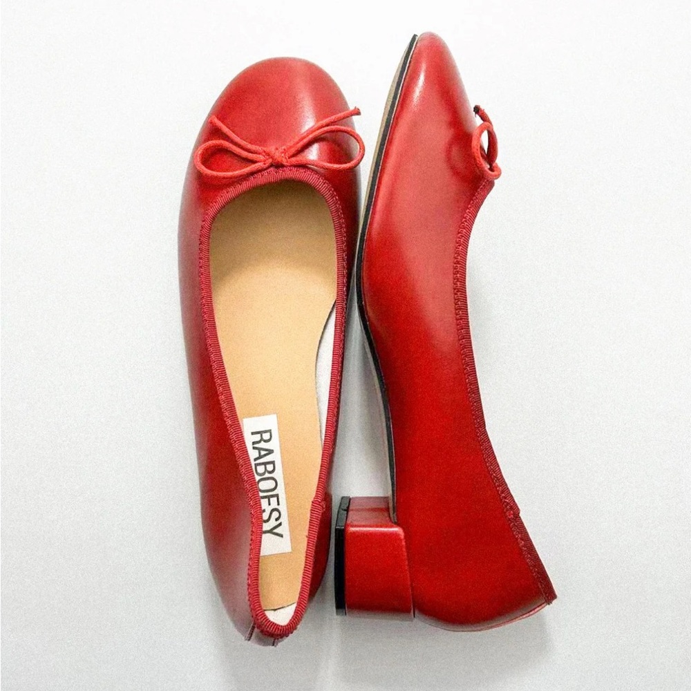 Bow Tie Thick Heel Ballet Heels